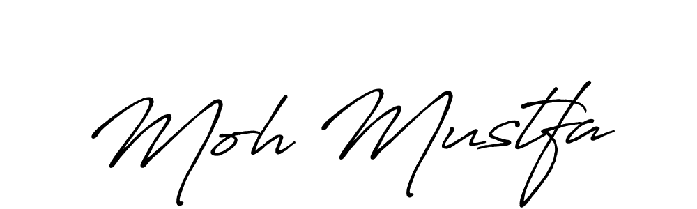 Use a signature maker to create a handwritten signature online. With this signature software, you can design (Antro_Vectra_Bolder) your own signature for name Moh Mustfa. Moh Mustfa signature style 7 images and pictures png