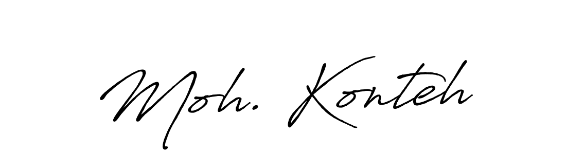 Make a beautiful signature design for name Moh. Konteh. With this signature (Antro_Vectra_Bolder) style, you can create a handwritten signature for free. Moh. Konteh signature style 7 images and pictures png