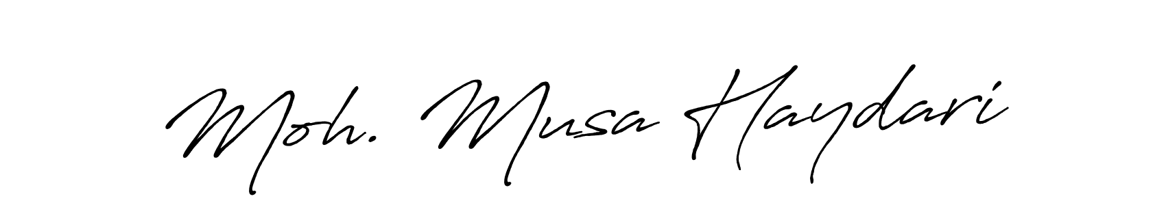 You should practise on your own different ways (Antro_Vectra_Bolder) to write your name (Moh. Musa Haydari) in signature. don't let someone else do it for you. Moh. Musa Haydari signature style 7 images and pictures png