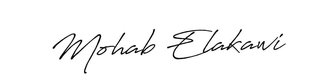 Make a beautiful signature design for name Mohab Elakawi. With this signature (Antro_Vectra_Bolder) style, you can create a handwritten signature for free. Mohab Elakawi signature style 7 images and pictures png