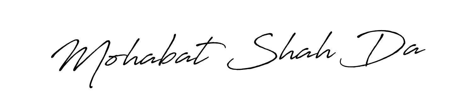 Make a beautiful signature design for name Mohabat Shah Da. With this signature (Antro_Vectra_Bolder) style, you can create a handwritten signature for free. Mohabat Shah Da signature style 7 images and pictures png