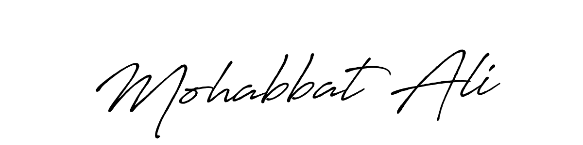 Use a signature maker to create a handwritten signature online. With this signature software, you can design (Antro_Vectra_Bolder) your own signature for name Mohabbat Ali. Mohabbat Ali signature style 7 images and pictures png