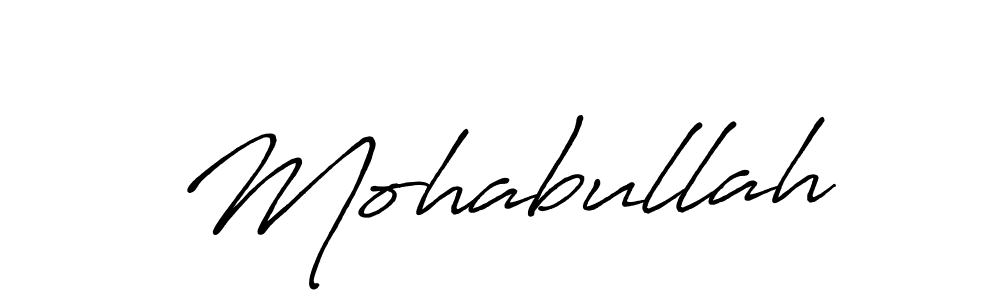 if you are searching for the best signature style for your name Mohabullah. so please give up your signature search. here we have designed multiple signature styles  using Antro_Vectra_Bolder. Mohabullah signature style 7 images and pictures png