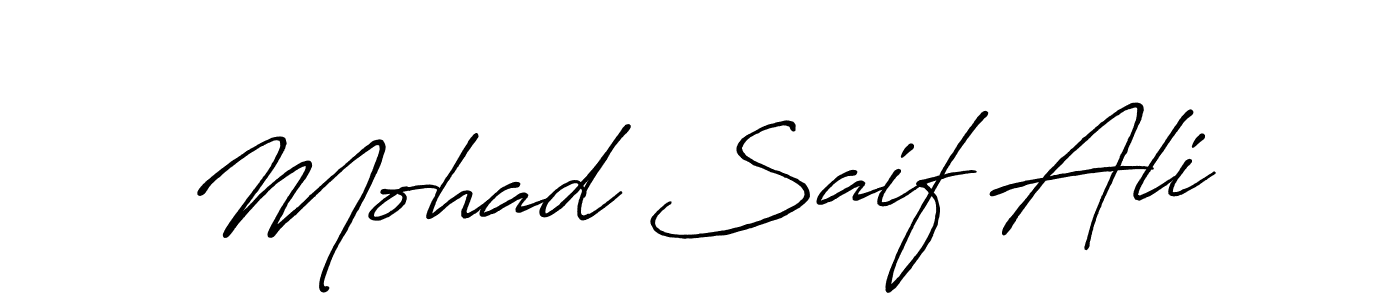 Also You can easily find your signature by using the search form. We will create Mohad Saif Ali name handwritten signature images for you free of cost using Antro_Vectra_Bolder sign style. Mohad Saif Ali signature style 7 images and pictures png