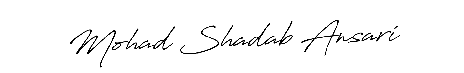 Use a signature maker to create a handwritten signature online. With this signature software, you can design (Antro_Vectra_Bolder) your own signature for name Mohad Shadab Ansari. Mohad Shadab Ansari signature style 7 images and pictures png