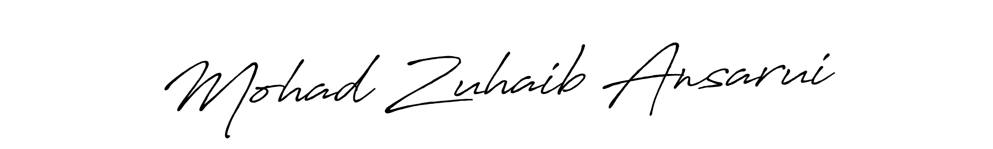 Antro_Vectra_Bolder is a professional signature style that is perfect for those who want to add a touch of class to their signature. It is also a great choice for those who want to make their signature more unique. Get Mohad Zuhaib Ansarui name to fancy signature for free. Mohad Zuhaib Ansarui signature style 7 images and pictures png