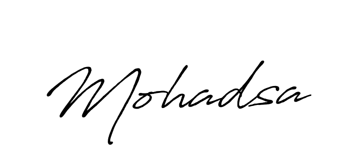 How to make Mohadsa name signature. Use Antro_Vectra_Bolder style for creating short signs online. This is the latest handwritten sign. Mohadsa signature style 7 images and pictures png