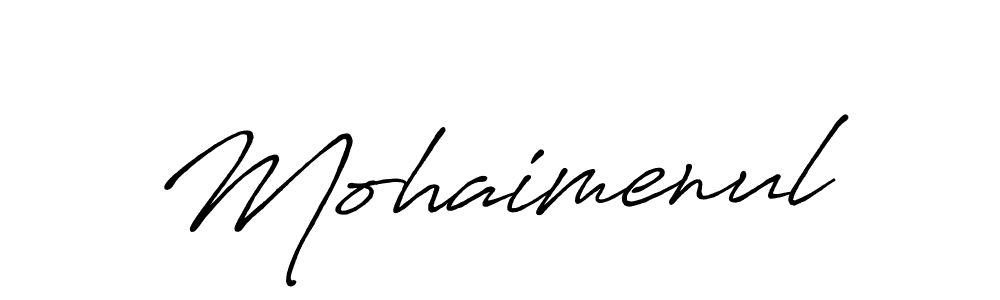 Also You can easily find your signature by using the search form. We will create Mohaimenul name handwritten signature images for you free of cost using Antro_Vectra_Bolder sign style. Mohaimenul signature style 7 images and pictures png