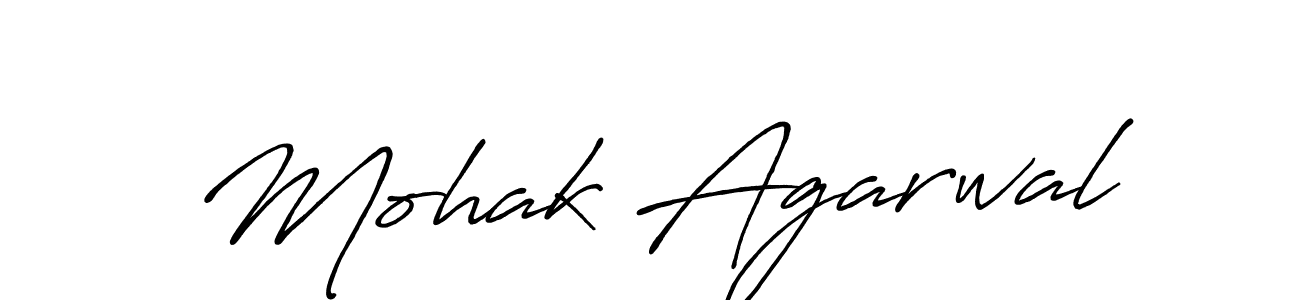 Design your own signature with our free online signature maker. With this signature software, you can create a handwritten (Antro_Vectra_Bolder) signature for name Mohak Agarwal. Mohak Agarwal signature style 7 images and pictures png