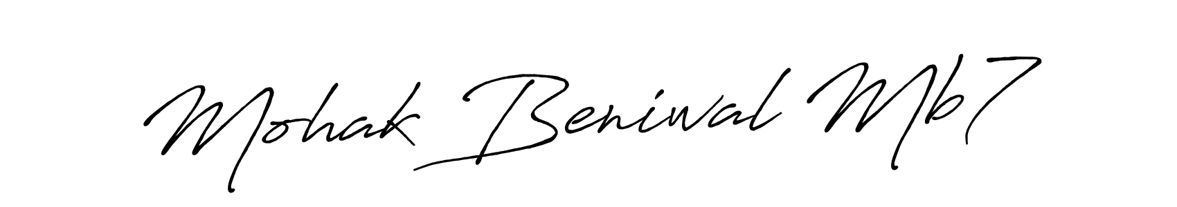 Create a beautiful signature design for name Mohak Beniwal Mb7. With this signature (Antro_Vectra_Bolder) fonts, you can make a handwritten signature for free. Mohak Beniwal Mb7 signature style 7 images and pictures png