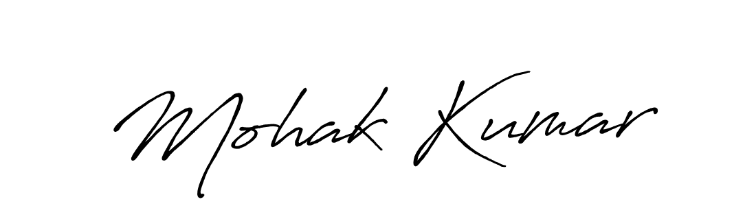 Create a beautiful signature design for name Mohak Kumar. With this signature (Antro_Vectra_Bolder) fonts, you can make a handwritten signature for free. Mohak Kumar signature style 7 images and pictures png