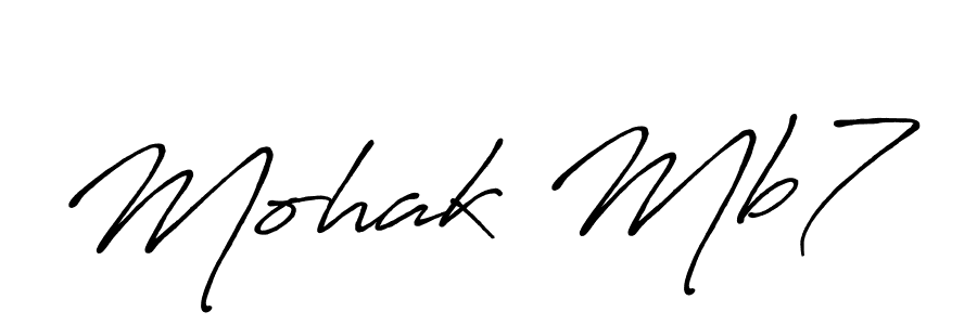 Design your own signature with our free online signature maker. With this signature software, you can create a handwritten (Antro_Vectra_Bolder) signature for name Mohak Mb7. Mohak Mb7 signature style 7 images and pictures png