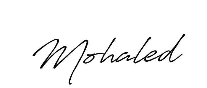 Mohaled stylish signature style. Best Handwritten Sign (Antro_Vectra_Bolder) for my name. Handwritten Signature Collection Ideas for my name Mohaled. Mohaled signature style 7 images and pictures png