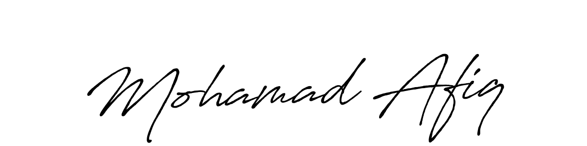 Mohamad Afiq stylish signature style. Best Handwritten Sign (Antro_Vectra_Bolder) for my name. Handwritten Signature Collection Ideas for my name Mohamad Afiq. Mohamad Afiq signature style 7 images and pictures png