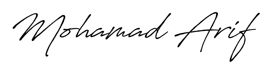 Use a signature maker to create a handwritten signature online. With this signature software, you can design (Antro_Vectra_Bolder) your own signature for name Mohamad Arif. Mohamad Arif signature style 7 images and pictures png