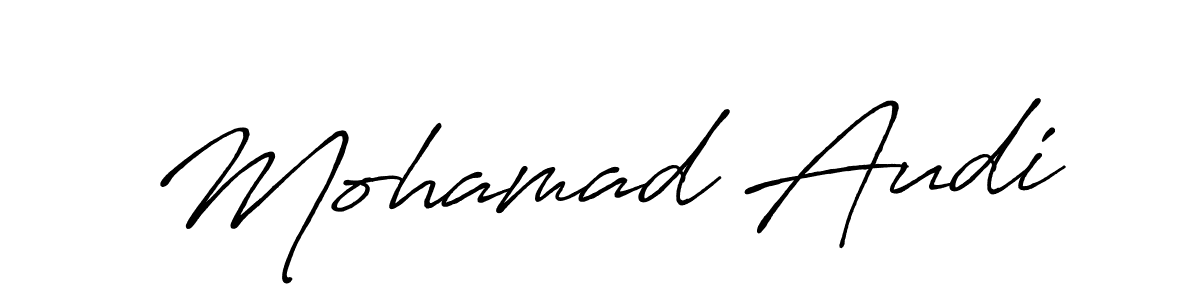 Create a beautiful signature design for name Mohamad Audi. With this signature (Antro_Vectra_Bolder) fonts, you can make a handwritten signature for free. Mohamad Audi signature style 7 images and pictures png