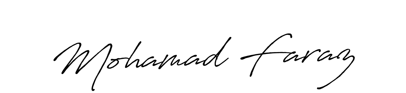 Also we have Mohamad Faraz name is the best signature style. Create professional handwritten signature collection using Antro_Vectra_Bolder autograph style. Mohamad Faraz signature style 7 images and pictures png