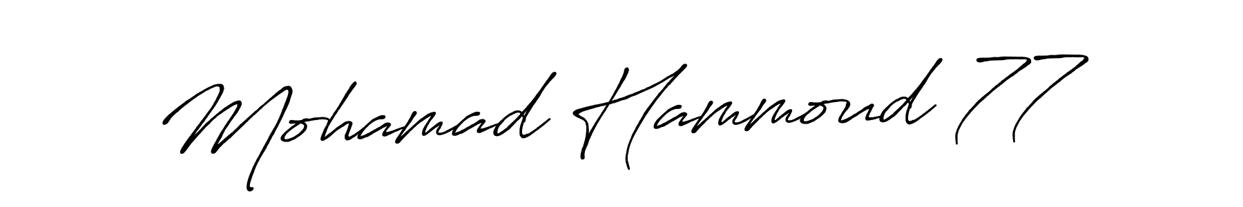 Also You can easily find your signature by using the search form. We will create Mohamad Hammoud 77 name handwritten signature images for you free of cost using Antro_Vectra_Bolder sign style. Mohamad Hammoud 77 signature style 7 images and pictures png