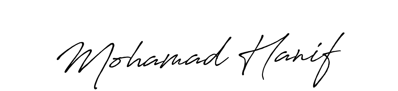 Mohamad Hanif stylish signature style. Best Handwritten Sign (Antro_Vectra_Bolder) for my name. Handwritten Signature Collection Ideas for my name Mohamad Hanif. Mohamad Hanif signature style 7 images and pictures png