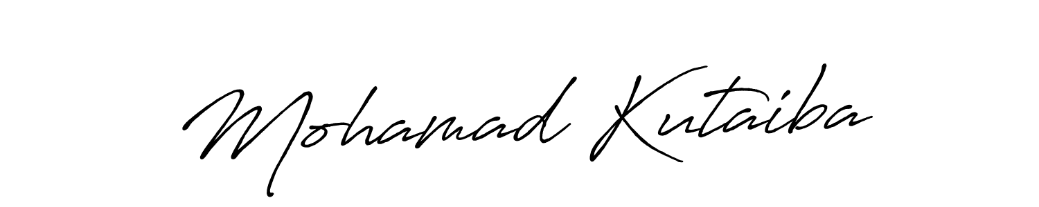 Create a beautiful signature design for name Mohamad Kutaiba. With this signature (Antro_Vectra_Bolder) fonts, you can make a handwritten signature for free. Mohamad Kutaiba signature style 7 images and pictures png