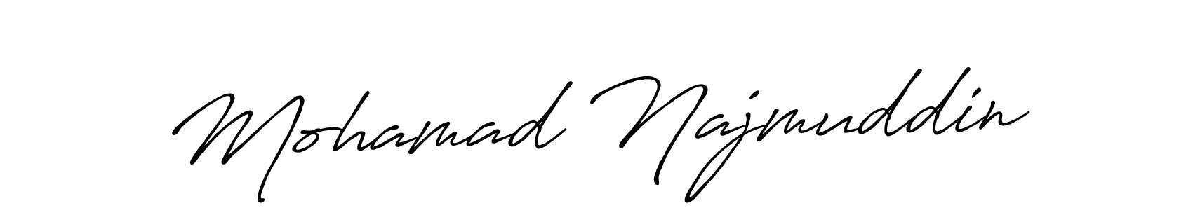 Make a short Mohamad Najmuddin signature style. Manage your documents anywhere anytime using Antro_Vectra_Bolder. Create and add eSignatures, submit forms, share and send files easily. Mohamad Najmuddin signature style 7 images and pictures png