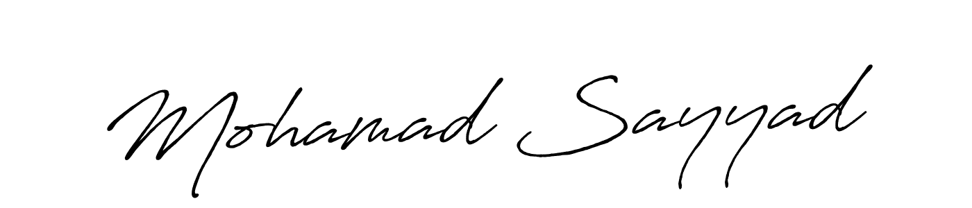 Create a beautiful signature design for name Mohamad Sayyad. With this signature (Antro_Vectra_Bolder) fonts, you can make a handwritten signature for free. Mohamad Sayyad signature style 7 images and pictures png