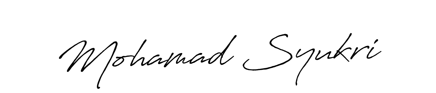 Make a beautiful signature design for name Mohamad Syukri. With this signature (Antro_Vectra_Bolder) style, you can create a handwritten signature for free. Mohamad Syukri signature style 7 images and pictures png