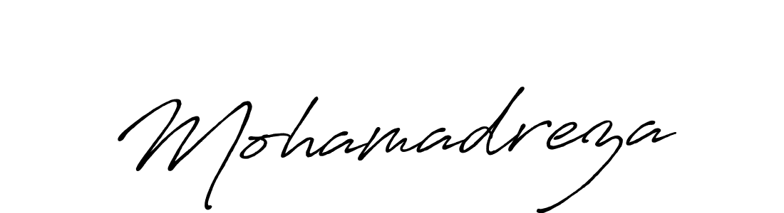 Design your own signature with our free online signature maker. With this signature software, you can create a handwritten (Antro_Vectra_Bolder) signature for name Mohamadreza. Mohamadreza signature style 7 images and pictures png