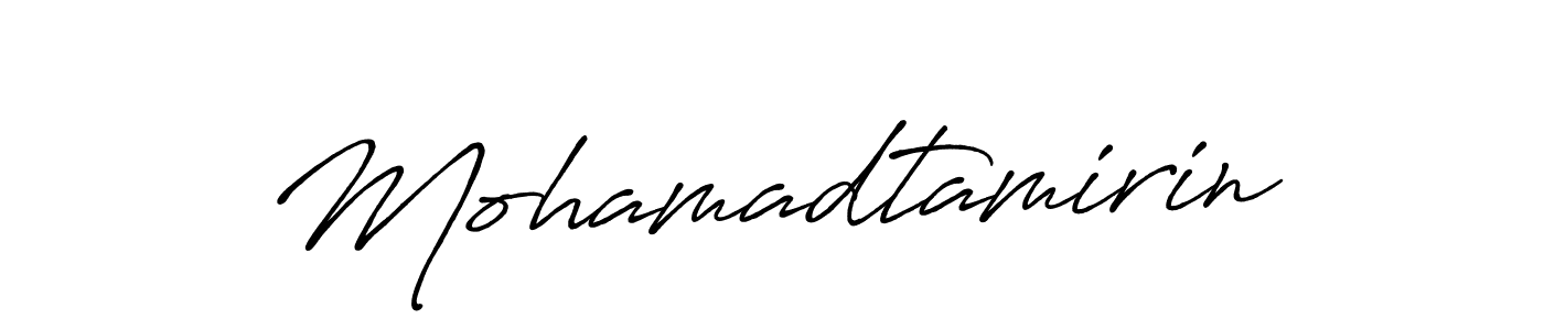 Similarly Antro_Vectra_Bolder is the best handwritten signature design. Signature creator online .You can use it as an online autograph creator for name Mohamadtamirin. Mohamadtamirin signature style 7 images and pictures png