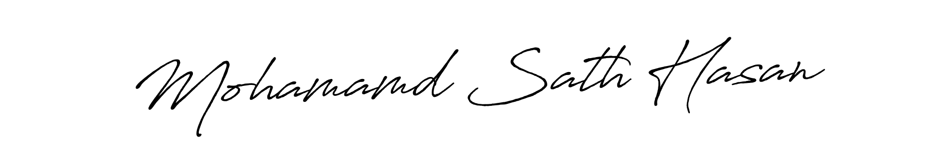 Create a beautiful signature design for name Mohamamd Sath Hasan. With this signature (Antro_Vectra_Bolder) fonts, you can make a handwritten signature for free. Mohamamd Sath Hasan signature style 7 images and pictures png