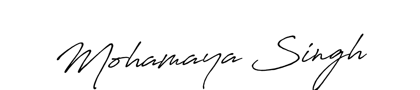 Also You can easily find your signature by using the search form. We will create Mohamaya Singh name handwritten signature images for you free of cost using Antro_Vectra_Bolder sign style. Mohamaya Singh signature style 7 images and pictures png