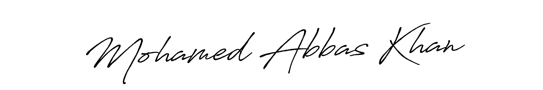 Create a beautiful signature design for name Mohamed Abbas Khan. With this signature (Antro_Vectra_Bolder) fonts, you can make a handwritten signature for free. Mohamed Abbas Khan signature style 7 images and pictures png