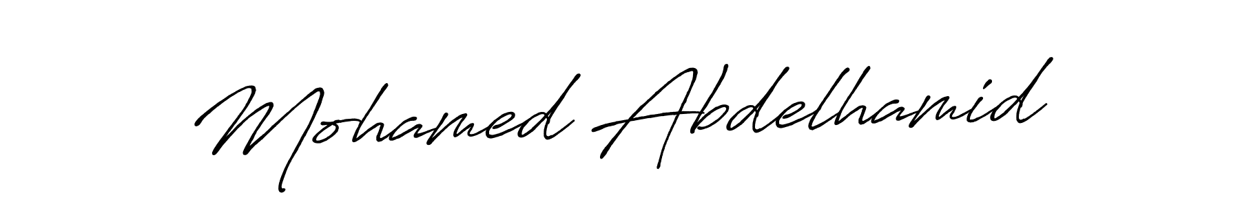 Make a beautiful signature design for name Mohamed Abdelhamid. With this signature (Antro_Vectra_Bolder) style, you can create a handwritten signature for free. Mohamed Abdelhamid signature style 7 images and pictures png