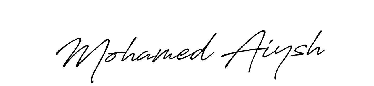 Create a beautiful signature design for name Mohamed Aiysh. With this signature (Antro_Vectra_Bolder) fonts, you can make a handwritten signature for free. Mohamed Aiysh signature style 7 images and pictures png