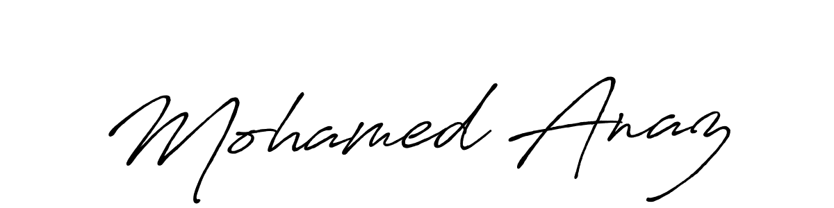 How to make Mohamed Anaz name signature. Use Antro_Vectra_Bolder style for creating short signs online. This is the latest handwritten sign. Mohamed Anaz signature style 7 images and pictures png