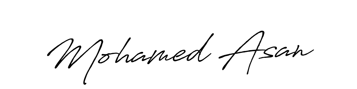 Make a beautiful signature design for name Mohamed Asan. With this signature (Antro_Vectra_Bolder) style, you can create a handwritten signature for free. Mohamed Asan signature style 7 images and pictures png