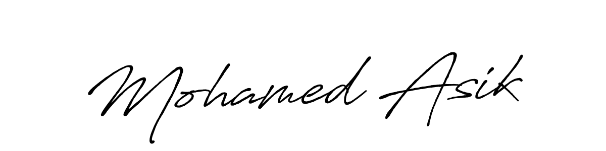 Design your own signature with our free online signature maker. With this signature software, you can create a handwritten (Antro_Vectra_Bolder) signature for name Mohamed Asik. Mohamed Asik signature style 7 images and pictures png