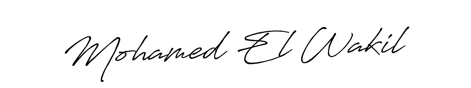 Design your own signature with our free online signature maker. With this signature software, you can create a handwritten (Antro_Vectra_Bolder) signature for name Mohamed El Wakil. Mohamed El Wakil signature style 7 images and pictures png