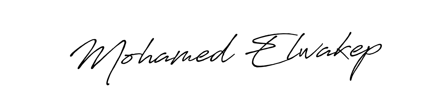 How to make Mohamed Elwakep name signature. Use Antro_Vectra_Bolder style for creating short signs online. This is the latest handwritten sign. Mohamed Elwakep signature style 7 images and pictures png