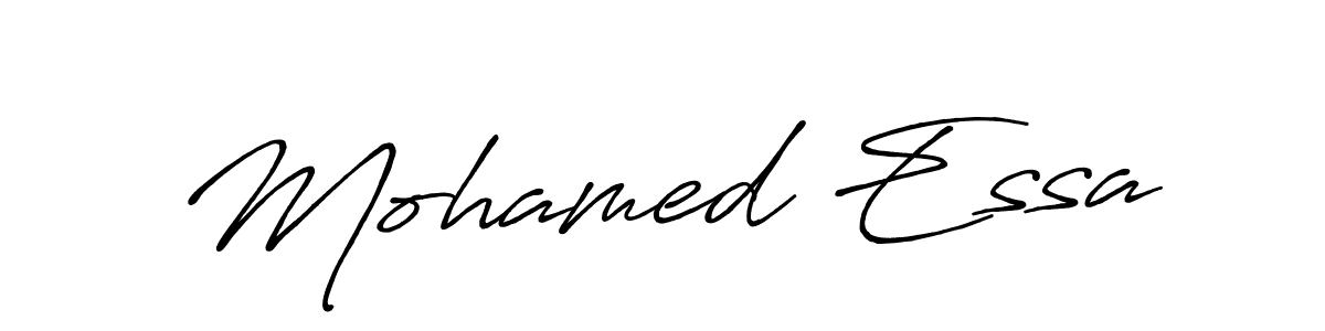 How to make Mohamed Essa signature? Antro_Vectra_Bolder is a professional autograph style. Create handwritten signature for Mohamed Essa name. Mohamed Essa signature style 7 images and pictures png