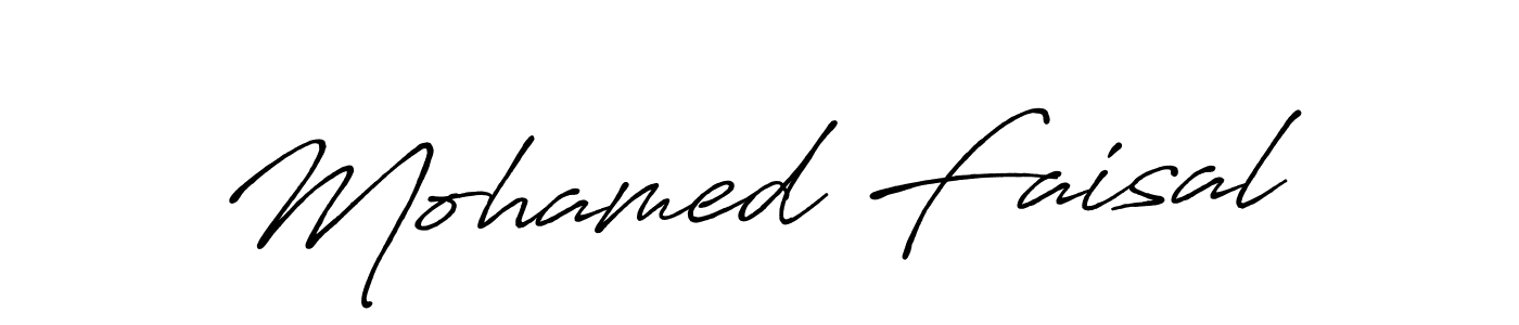 Also we have Mohamed Faisal name is the best signature style. Create professional handwritten signature collection using Antro_Vectra_Bolder autograph style. Mohamed Faisal signature style 7 images and pictures png