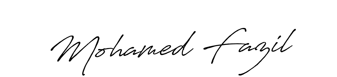 Create a beautiful signature design for name Mohamed Fazil. With this signature (Antro_Vectra_Bolder) fonts, you can make a handwritten signature for free. Mohamed Fazil signature style 7 images and pictures png