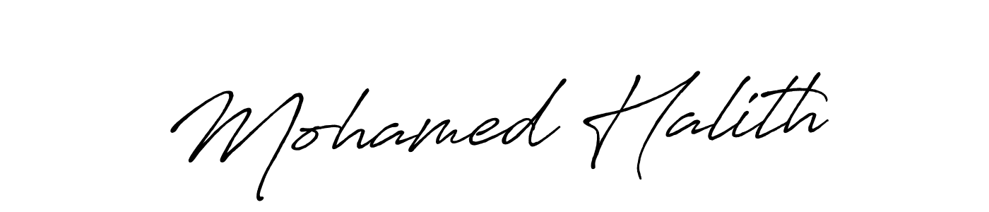 Mohamed Halith stylish signature style. Best Handwritten Sign (Antro_Vectra_Bolder) for my name. Handwritten Signature Collection Ideas for my name Mohamed Halith. Mohamed Halith signature style 7 images and pictures png