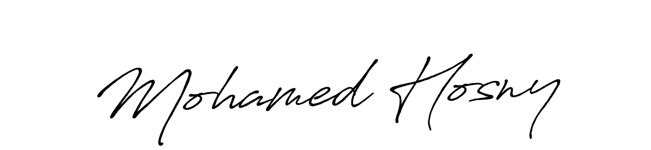 Create a beautiful signature design for name Mohamed Hosny. With this signature (Antro_Vectra_Bolder) fonts, you can make a handwritten signature for free. Mohamed Hosny signature style 7 images and pictures png