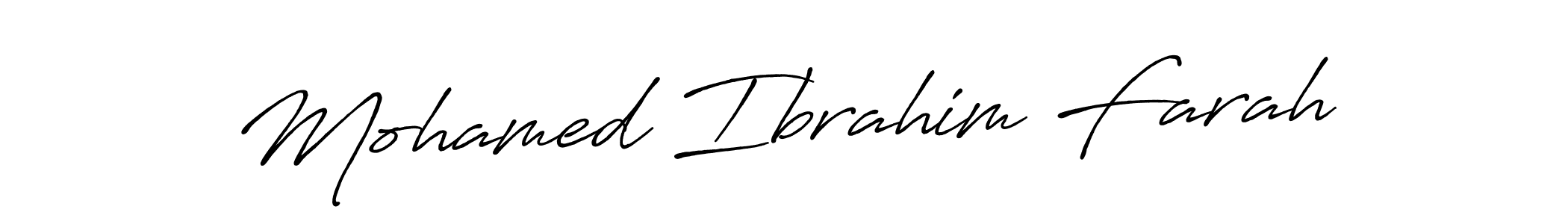 Design your own signature with our free online signature maker. With this signature software, you can create a handwritten (Antro_Vectra_Bolder) signature for name Mohamed Ibrahim Farah. Mohamed Ibrahim Farah signature style 7 images and pictures png