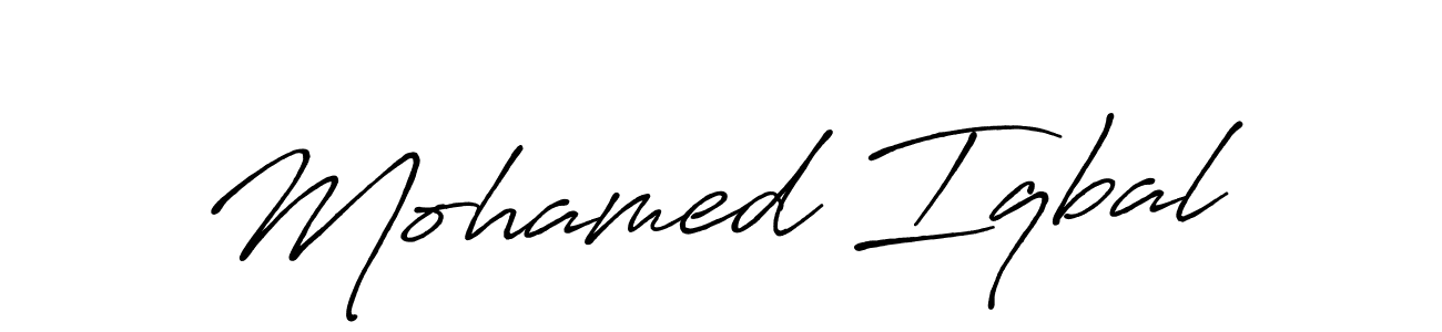 Create a beautiful signature design for name Mohamed Iqbal. With this signature (Antro_Vectra_Bolder) fonts, you can make a handwritten signature for free. Mohamed Iqbal signature style 7 images and pictures png