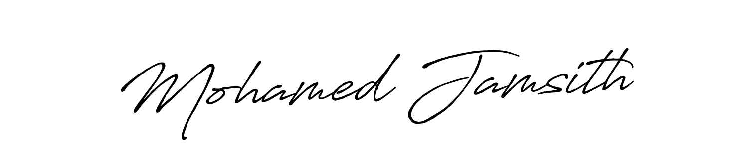 Design your own signature with our free online signature maker. With this signature software, you can create a handwritten (Antro_Vectra_Bolder) signature for name Mohamed Jamsith. Mohamed Jamsith signature style 7 images and pictures png