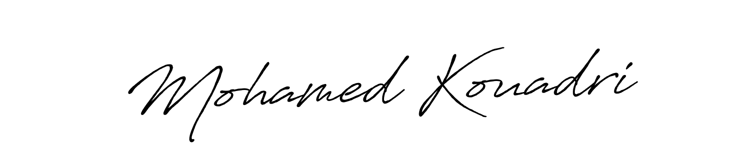 Make a short Mohamed Kouadri signature style. Manage your documents anywhere anytime using Antro_Vectra_Bolder. Create and add eSignatures, submit forms, share and send files easily. Mohamed Kouadri signature style 7 images and pictures png