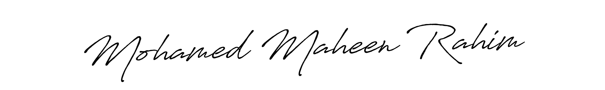 Antro_Vectra_Bolder is a professional signature style that is perfect for those who want to add a touch of class to their signature. It is also a great choice for those who want to make their signature more unique. Get Mohamed Maheen Rahim name to fancy signature for free. Mohamed Maheen Rahim signature style 7 images and pictures png