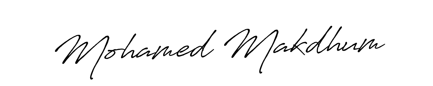 How to make Mohamed Makdhum name signature. Use Antro_Vectra_Bolder style for creating short signs online. This is the latest handwritten sign. Mohamed Makdhum signature style 7 images and pictures png